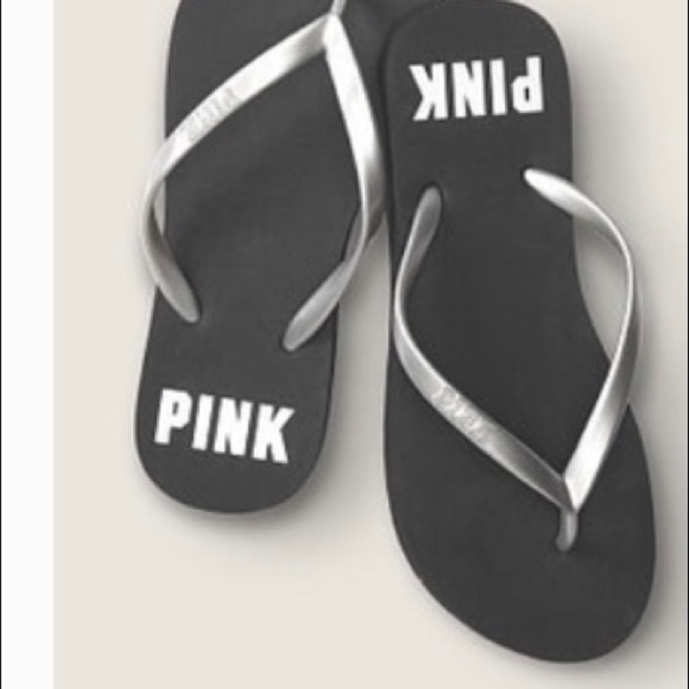 PINK by Victoria's Secret black flip flops
